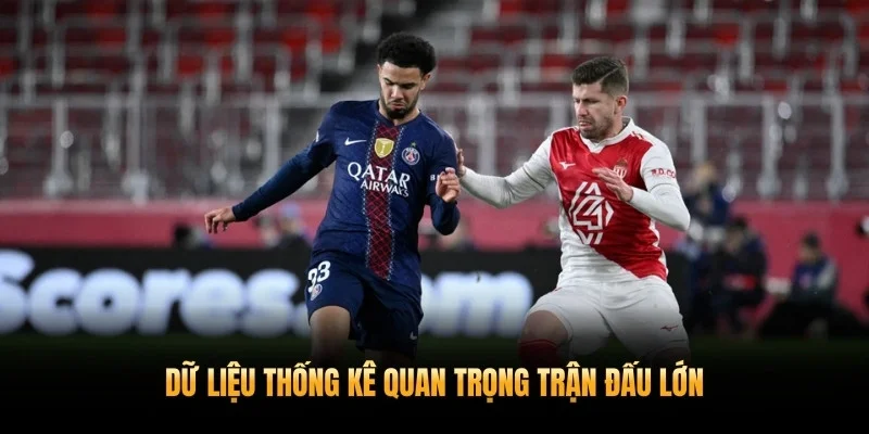 Dữ liệu thống kê quan trọng trận đấu lớn